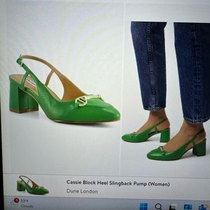 DUNE LONDON Cassie Block Heel Slingback pump size 39!